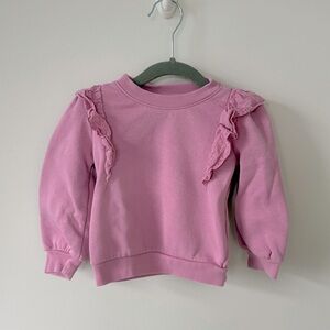 BabyGAP Pink Ruffle Sweatshirt 2T